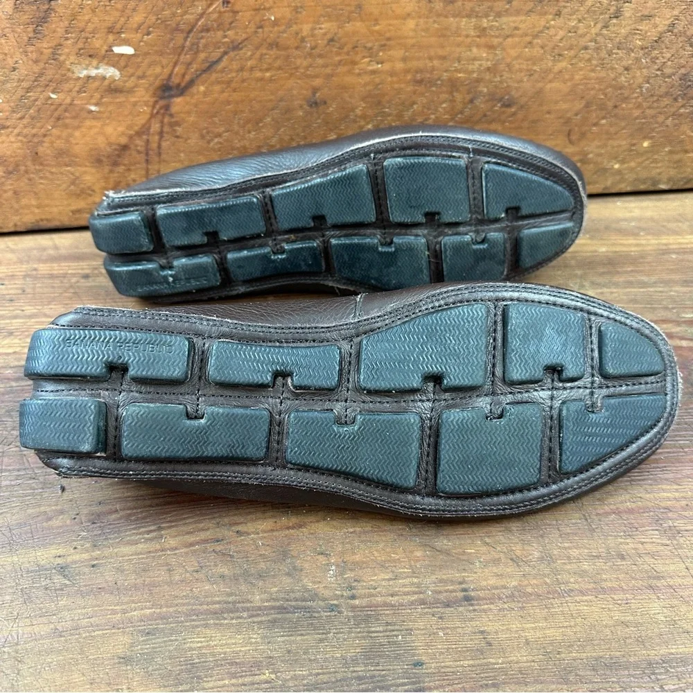 Banana Republic Leather Driving Shoe Moccasin Loafer Brown Size 10